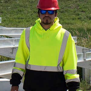 Unisex Hi-Vis Hooded Sweatshirt