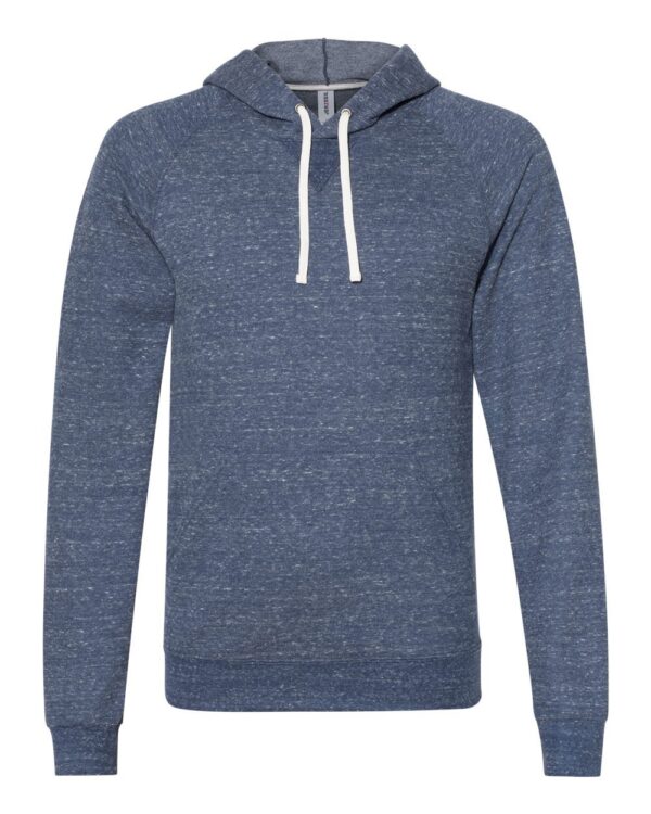 Unisex Snow Heather French Terry Raglan Hooded Sweatshirt